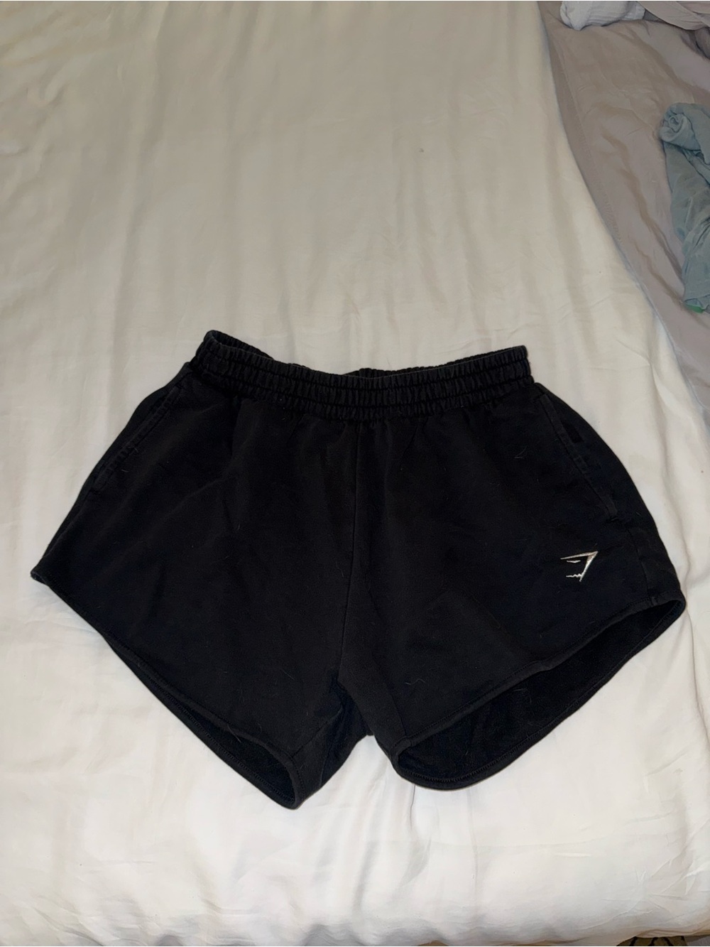 Gymshark Black Women's Athletic Shorts with Subtle Logo